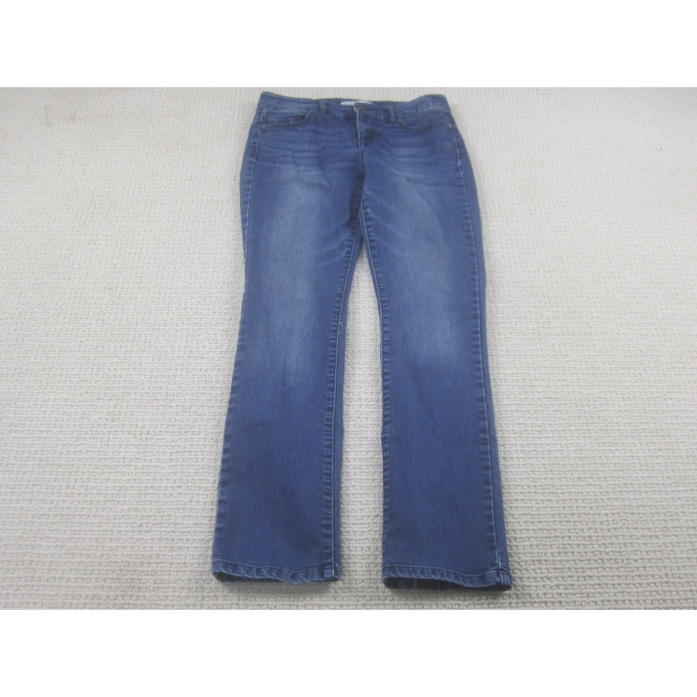 Code Bleu Jeans Womens 4P Straight Leg Faded Wash Mid Rise Stretch
